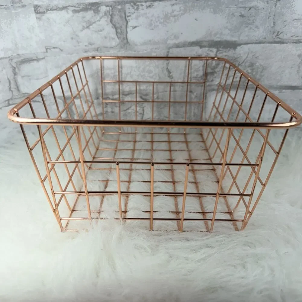 10” Bronze Metal Wire Basket